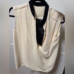 Gucci Silk Cream Top with Black Accents